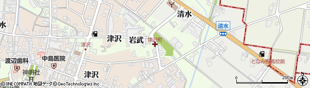 津沢町周辺の地図