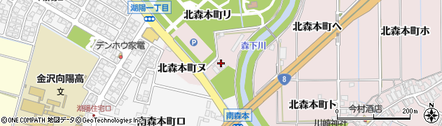 石川県金沢市北森本町（リ）周辺の地図