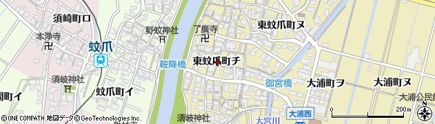 石川県金沢市東蚊爪町チ周辺の地図