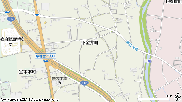 〒321-2114 栃木県宇都宮市下金井町の地図