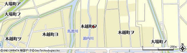 石川県金沢市木越町ワ周辺の地図