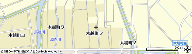 石川県金沢市木越町（ヲ）周辺の地図