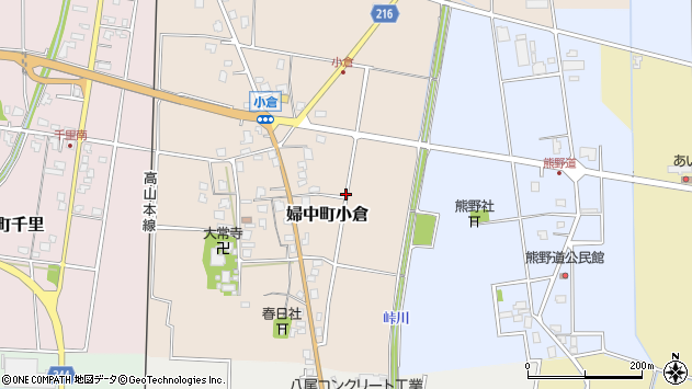 〒939-2616 富山県富山市婦中町小倉の地図