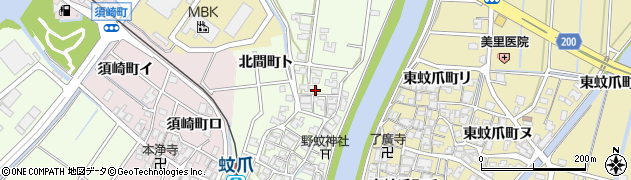 石川県金沢市蚊爪町周辺の地図