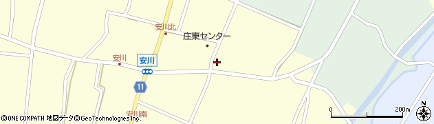 富山県砺波市安川287周辺の地図