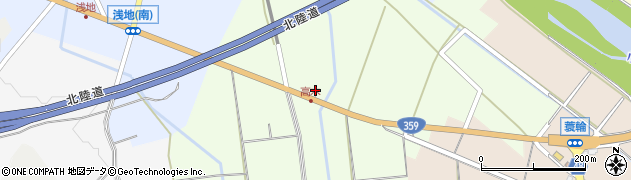 富山県小矢部市高木86周辺の地図