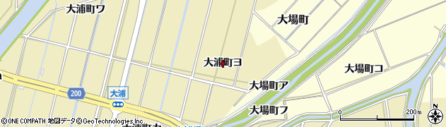 石川県金沢市大浦町（ヨ）周辺の地図