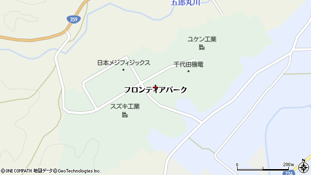 〒932-0856 富山県小矢部市フロンティアパークの地図