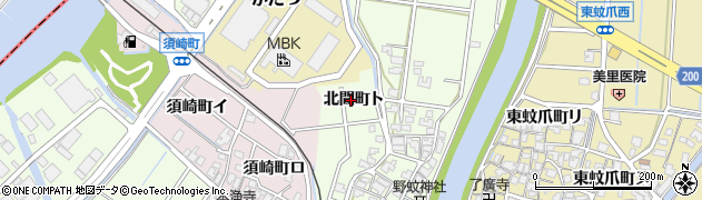 石川県金沢市北間町（ト）周辺の地図