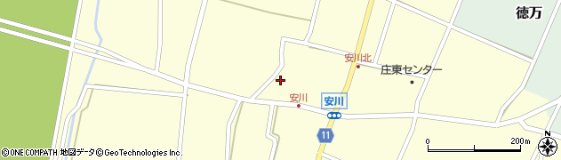 富山県砺波市安川676周辺の地図