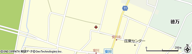 富山県砺波市安川695周辺の地図