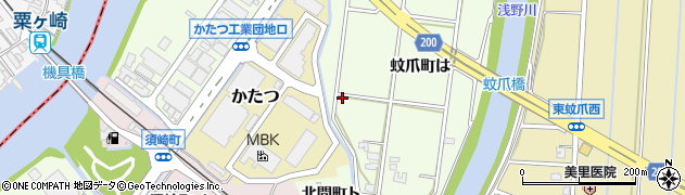 石川県金沢市蚊爪町（は）周辺の地図