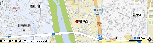 長野県長野市中御所5丁目周辺の地図