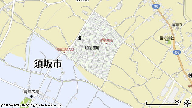 〒382-0036 長野県須坂市明徳町の地図