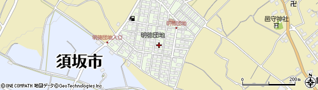 長野県須坂市明徳周辺の地図