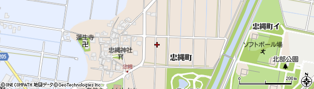 石川県金沢市忠縄町周辺の地図