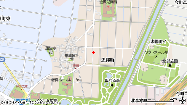 〒920-3102 石川県金沢市忠縄町の地図