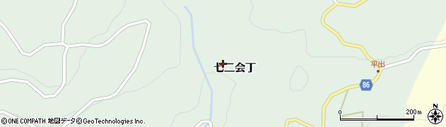 長野県長野市七二会丁周辺の地図