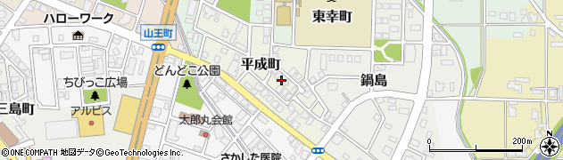 富山県砺波市平成町周辺の地図
