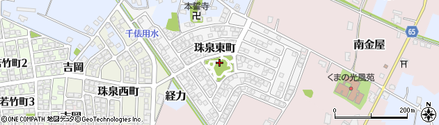 富山県富山市珠泉東町周辺の地図