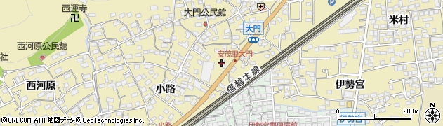 渡辺商事株式会社　安茂里給油所周辺の地図