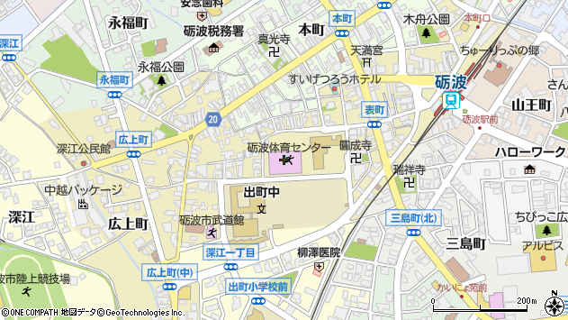 〒939-1366 富山県砺波市表町の地図