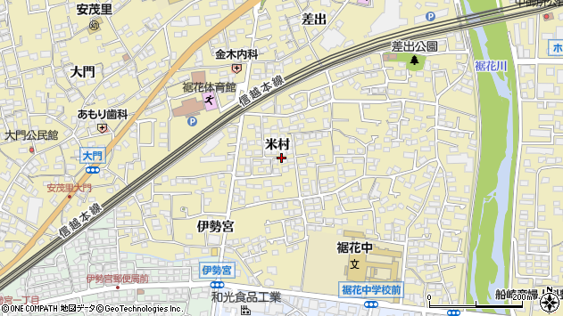 〒380-0944 長野県長野市安茂里米村の地図