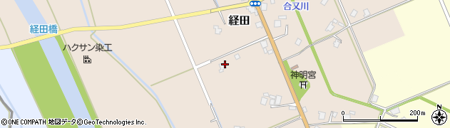 富山県小矢部市経田周辺の地図
