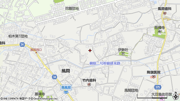 〒381-0023 長野県長野市風間の地図