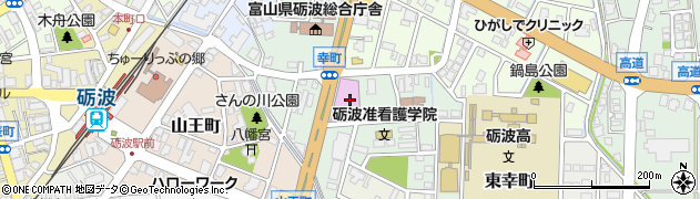 富山県砺波市幸町周辺の地図