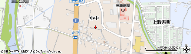 富山県富山市小中周辺の地図