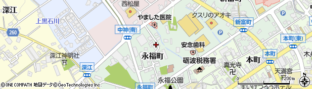 富山県砺波市永福町周辺の地図