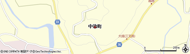 茨城県常陸太田市中染町周辺の地図