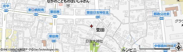 長野県長野市栗田（東番場）周辺の地図