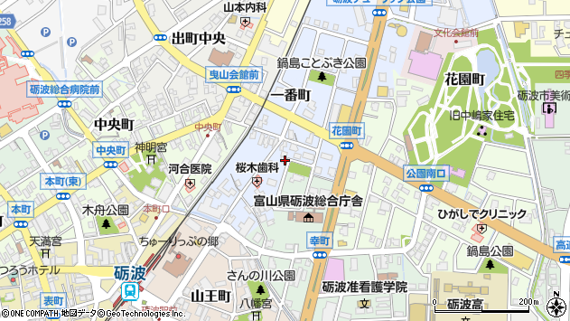 〒939-1373 富山県砺波市一番町の地図