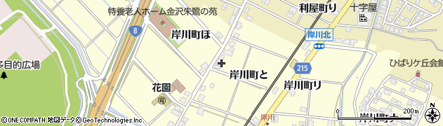 石川県金沢市岸川町と周辺の地図