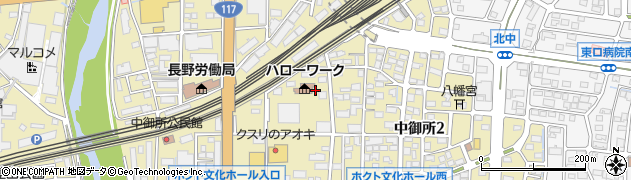 長野県長野市中御所周辺の地図