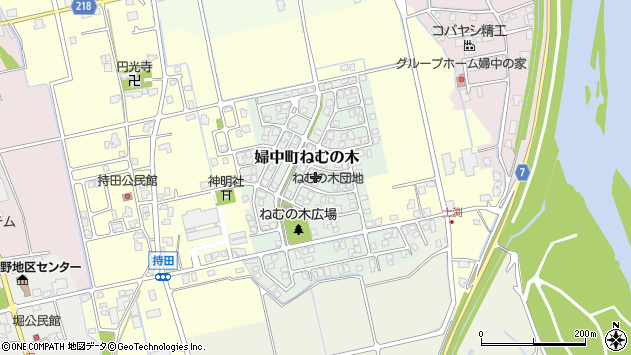 〒939-2724 富山県富山市婦中町ねむの木の地図
