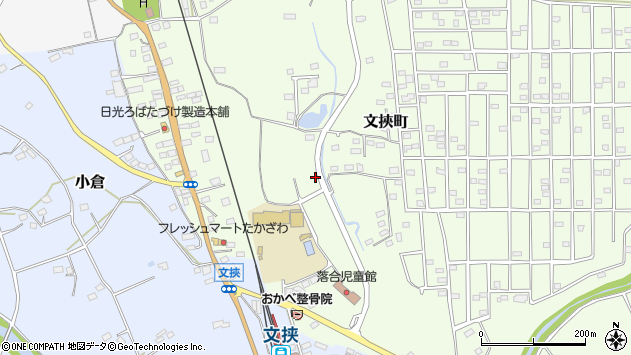 〒321-1105 栃木県日光市文挾町の地図