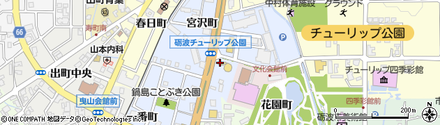 富山県砺波市宮沢町周辺の地図