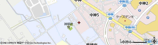 富山県砺波市中神1104周辺の地図