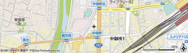 長野県長野市中御所町周辺の地図