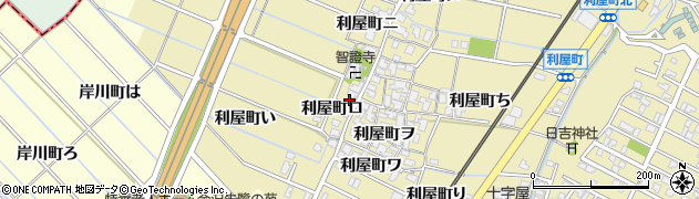 石川県金沢市利屋町ハ72周辺の地図