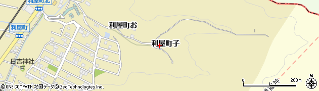 石川県金沢市利屋町子周辺の地図