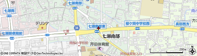 長野県長野市鶴賀七瀬南部周辺の地図