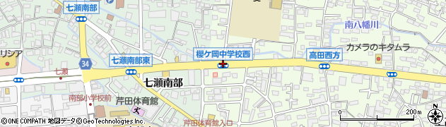 桜ケ岡中学校西周辺の地図