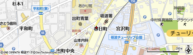 富山県砺波市春日町周辺の地図