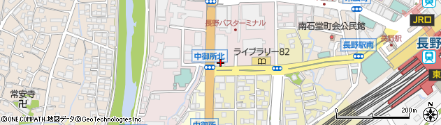 長野県長野市中御所258周辺の地図