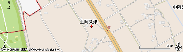 栃木県塩谷郡高根沢町上阿久津周辺の地図
