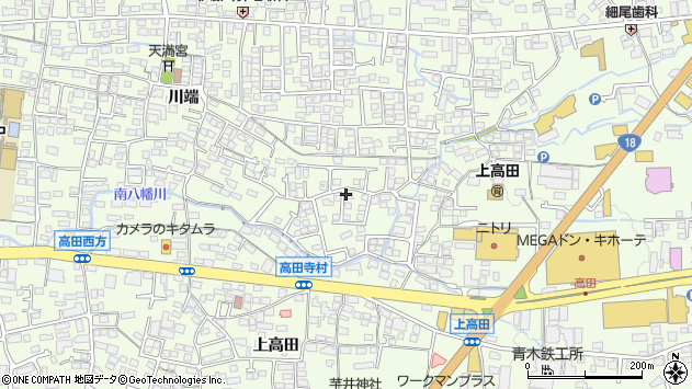 〒381-0034 長野県長野市高田の地図